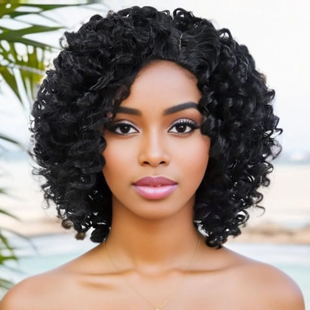 Short curly frontal wig styles